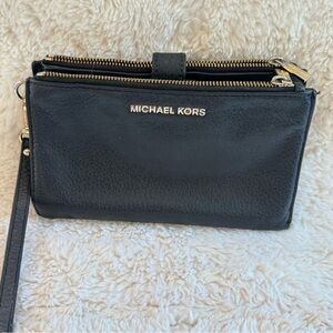 Michael Kors soft Black Pebble Leather Wallet/Wristlet